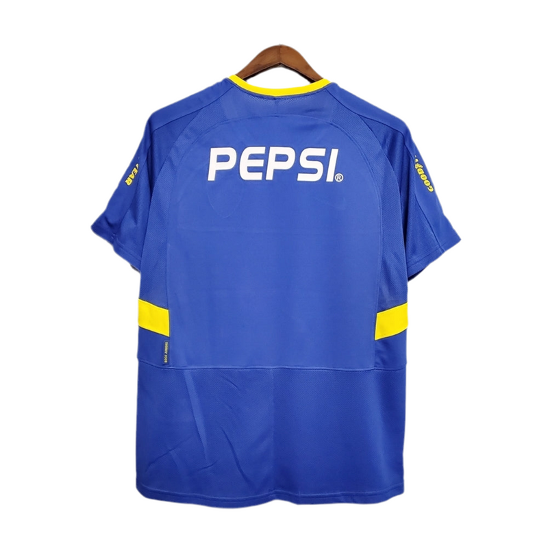 Maillot Boca Juniors Retro 03/04 Bleu et Jaune