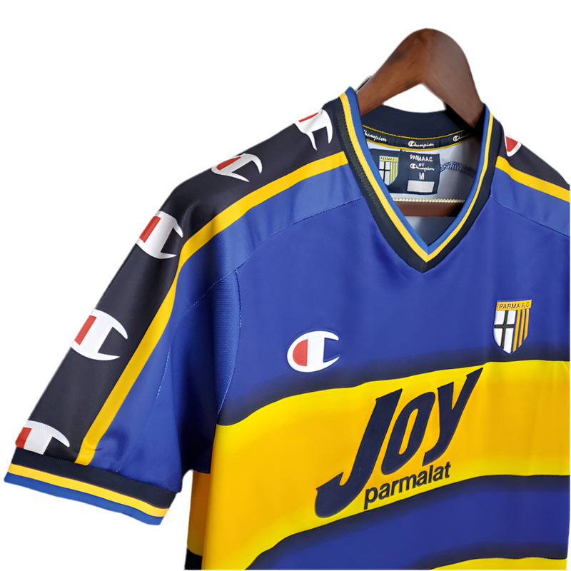 Parma Retro 2001/2002 Blue and Yellow Shirt - Champion