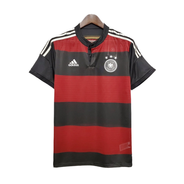 Germany Retro 2014 Black and Red Jersey