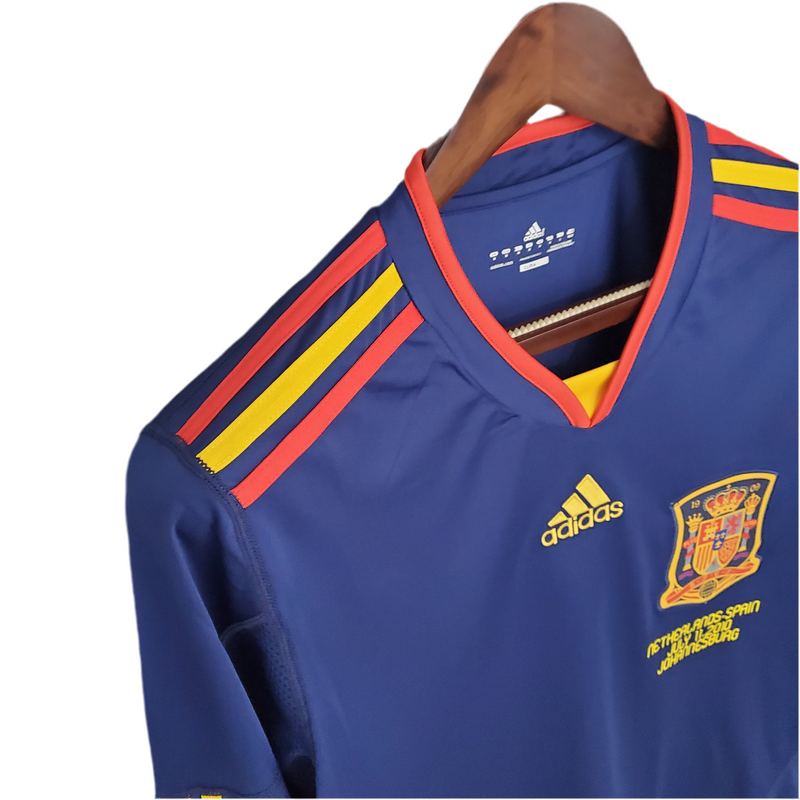 Maillot à manches longues de l'équipe nationale d'Espagne II 2010 - Bleu