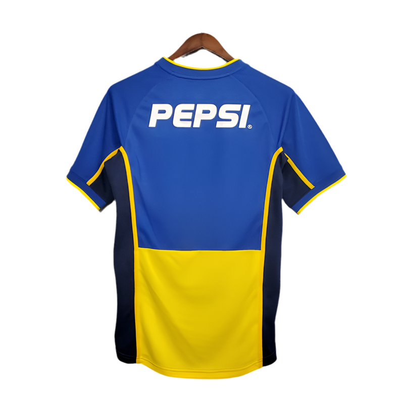 Maillot Boca Juniors Retro 2002 bleu et jaune -