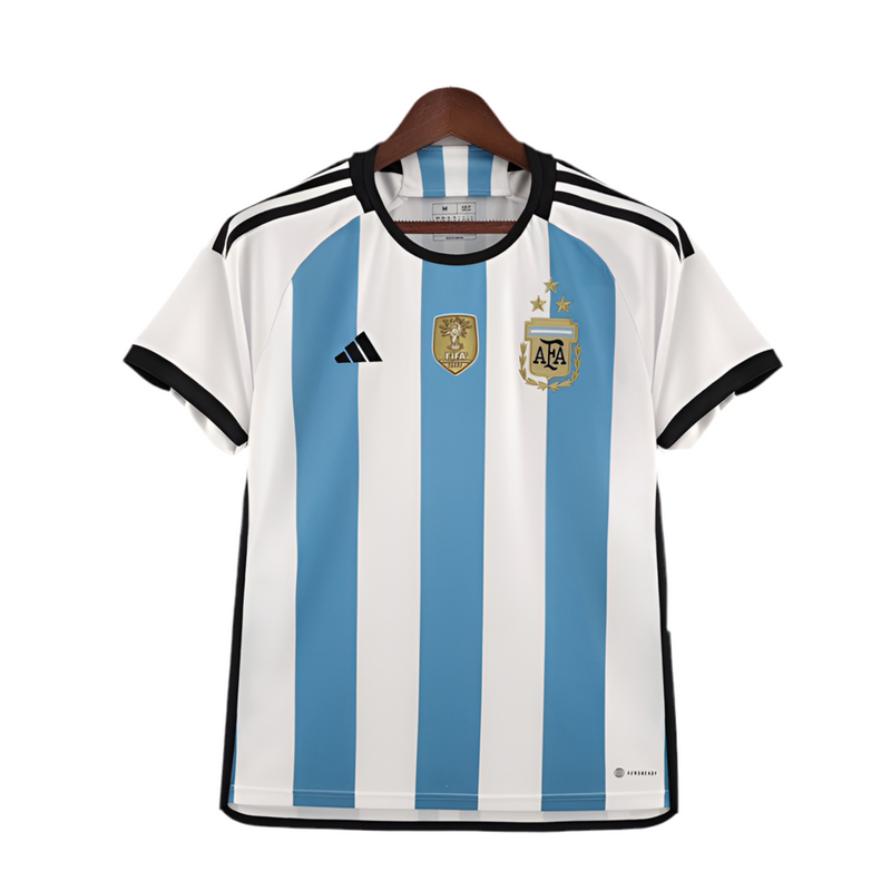 Argentina National Team Home Shirt [World Cup Patch] 2022 - Blue and White