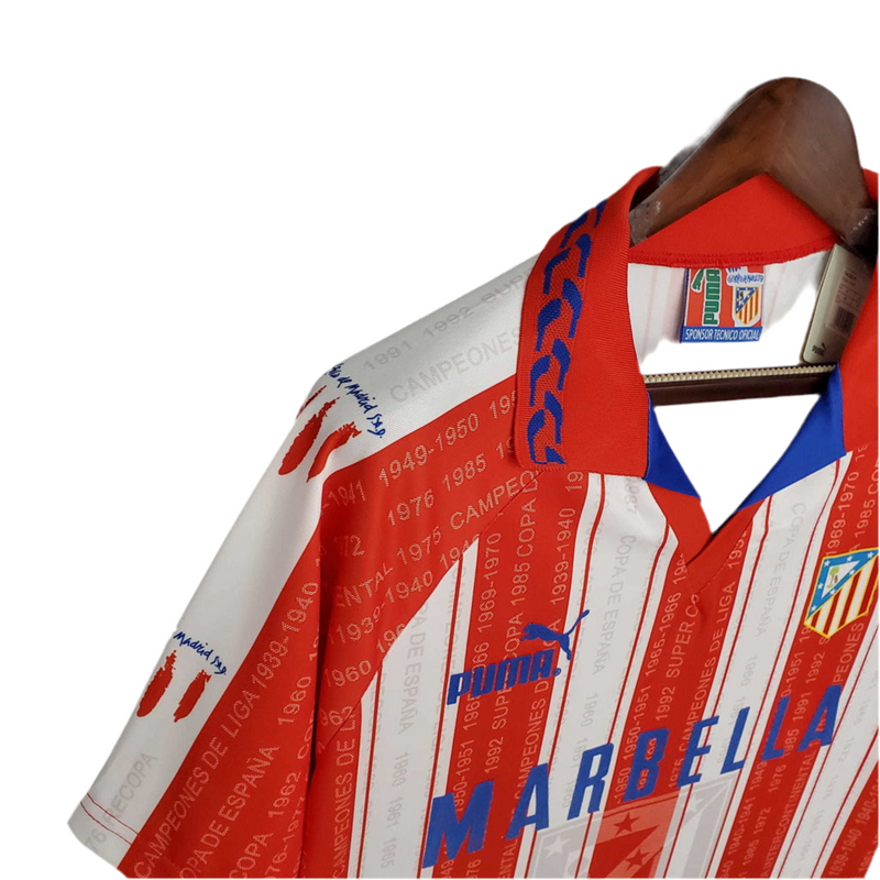 Maillot Rétro Atlético de Madrid 1995/1996 - Blanc et Rouge