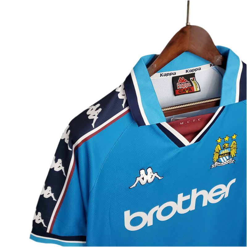 Camisola Manchester City Retrô 1997/1998 - Azul