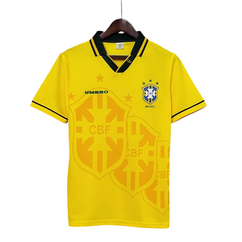 Maillot jaune rétro de l'équipe nationale brésilienne 1993/1994 -