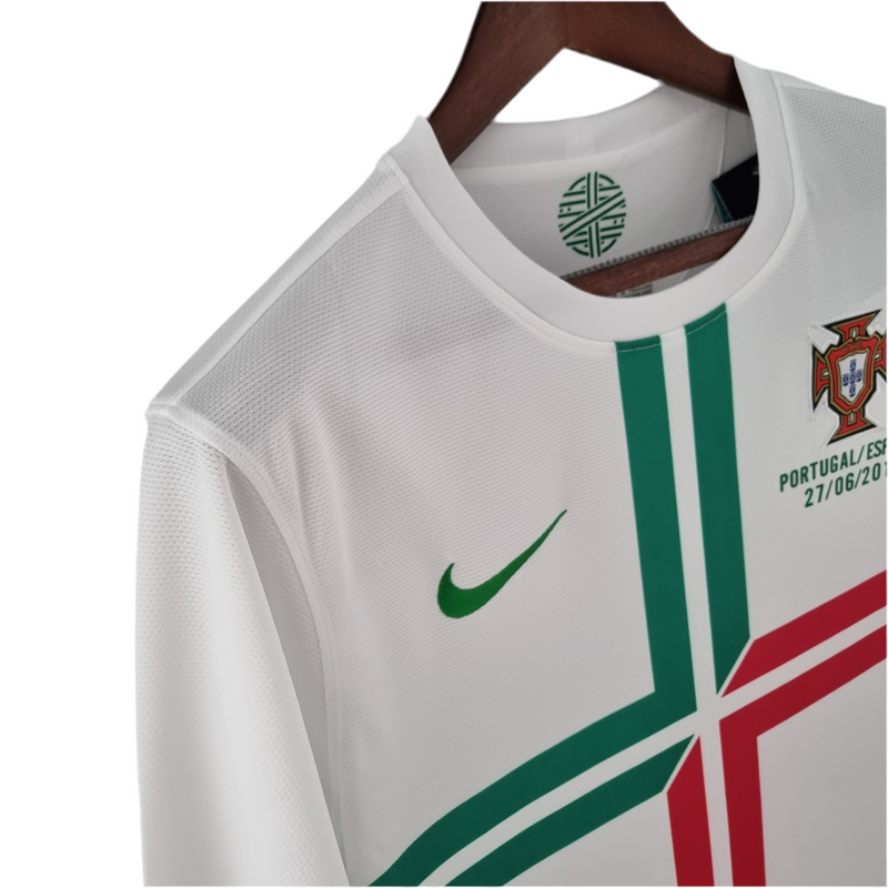 Maillot rétro Portugal II 2012 à manches longues - Blanc