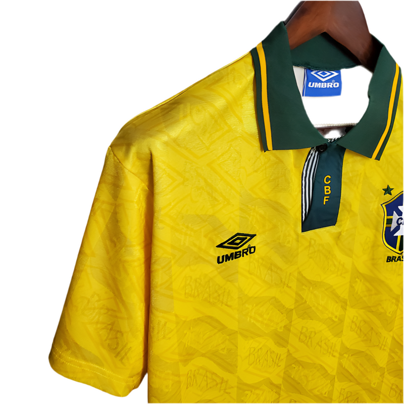 Maillot jaune rétro de l'équipe nationale brésilienne 1991/1993 -