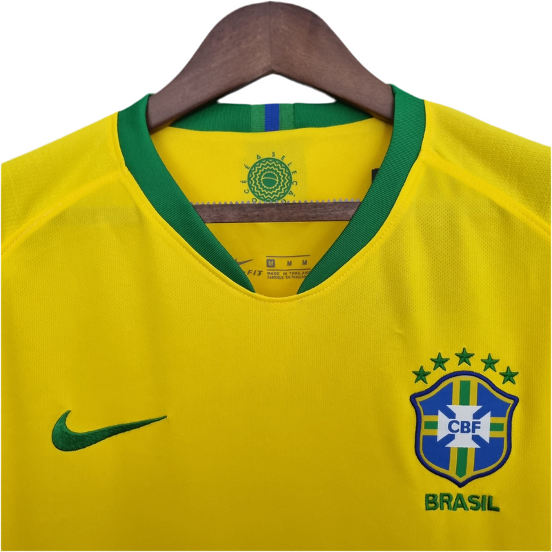 Camisola Seleção Brasileira Retrô 2008 Amarela -