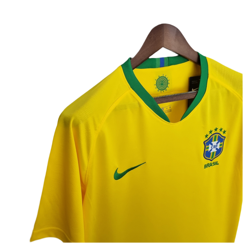 Camisola Seleção Brasileira Retrô 2008 Amarela -