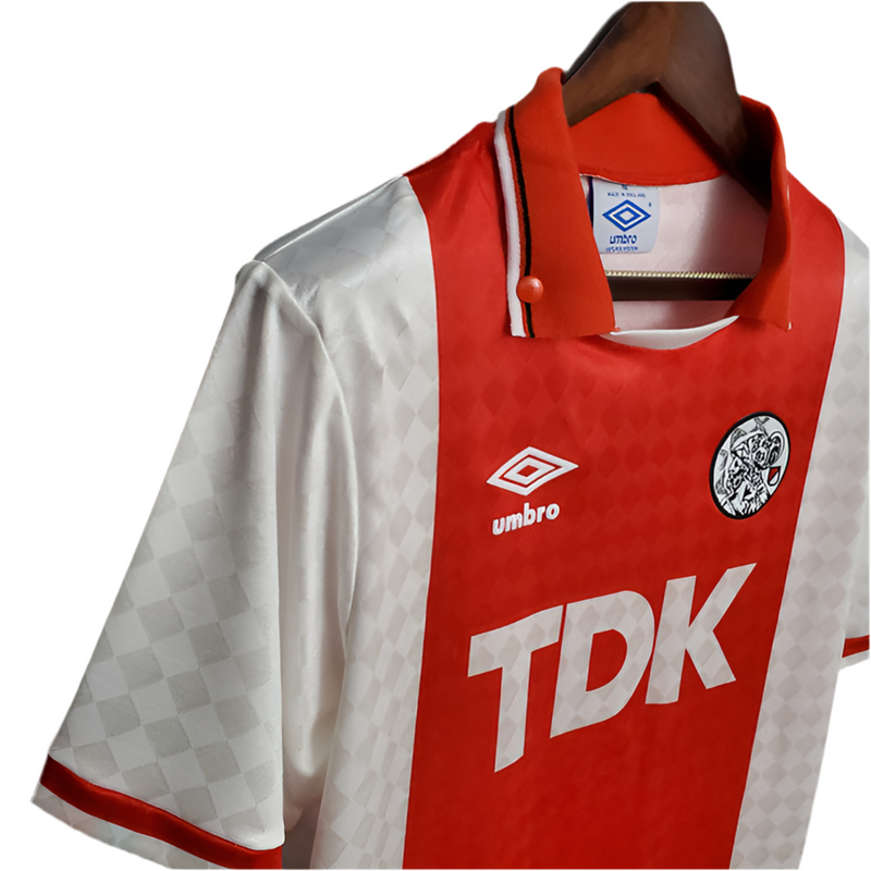 Camisola Ajax Retrô 1990/1992 - Vermelha e Branca