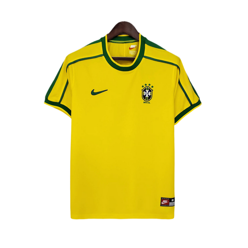 Camisola Seleção Brasil Retrô 1998 - Amarela