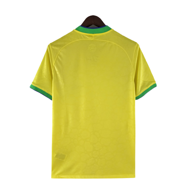 Brazil National Team Home Shirt 22/23 - Yellow with Patch