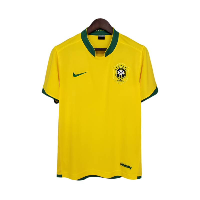 Maillot rétro jaune de l'équipe nationale brésilienne 2006 -