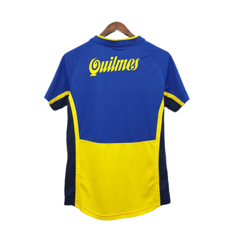 Maillot Boca Juniors Retro 2001 bleu et jaune -