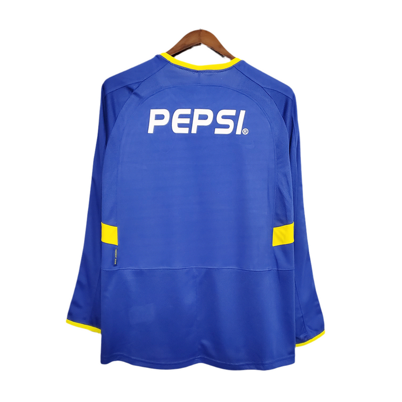 Maillot Boca Juniors 03/04 Manches Longues - Bleu et Jaune