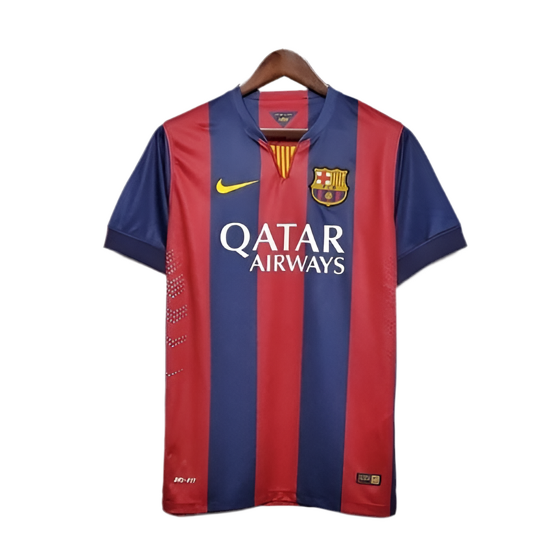 Camisola Barcelona Retrô 2014/2015 - Azul e Grená