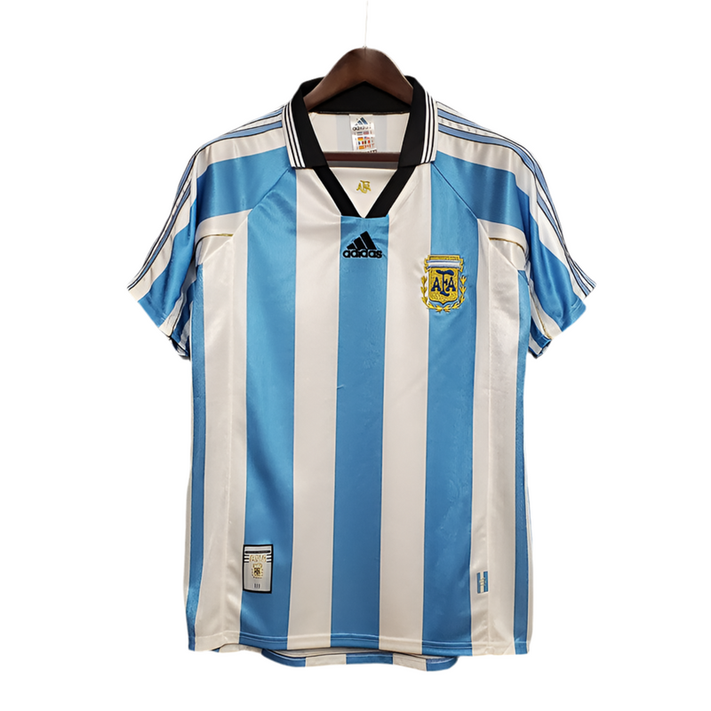 Argentina National Team Retro 1998 Blue and White Jersey -