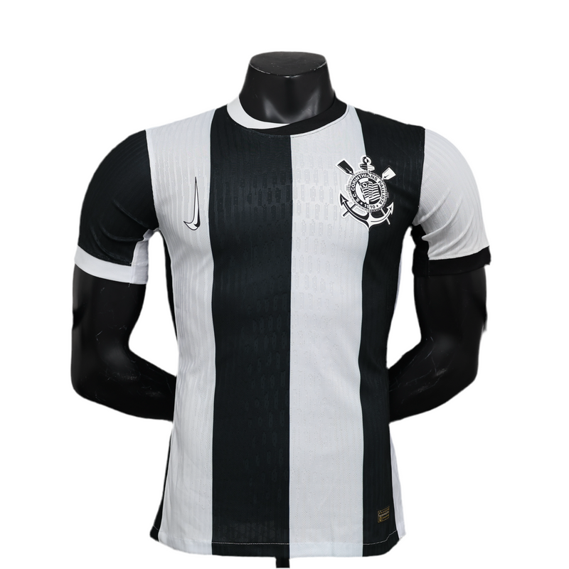 Camisola Corinthians III 24/25 Versão Jogador - Preto e Branca