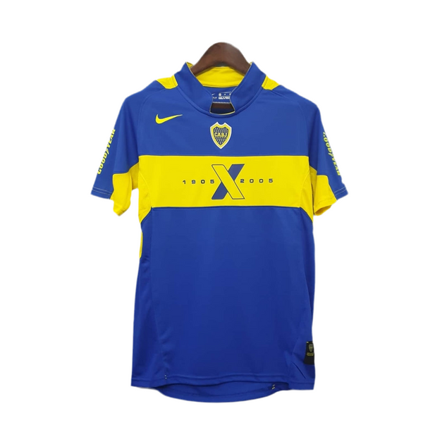 Maillot Boca Juniors Retro 2005 bleu et jaune -