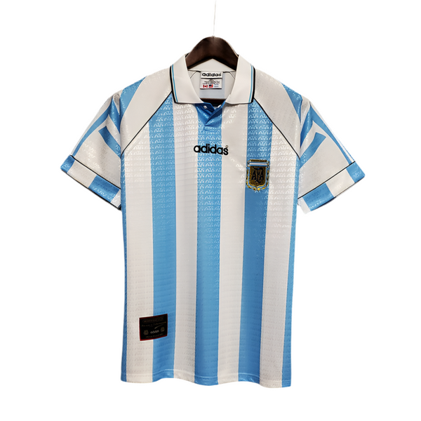 Camisola Seleção Argentina Retrô 1997-1998 Azul e Branca -