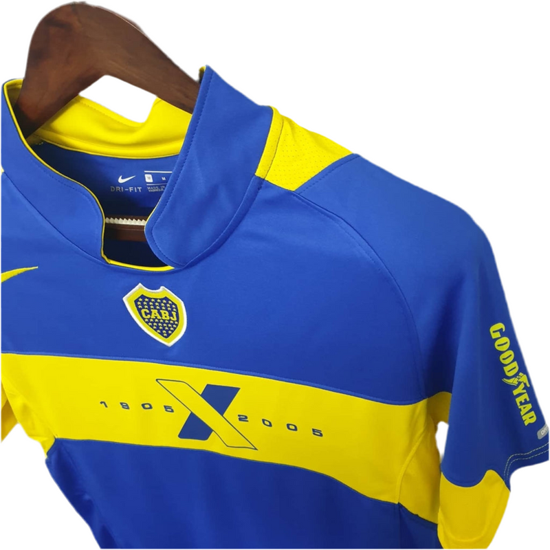 Maillot Boca Juniors Retro 2005 bleu et jaune -