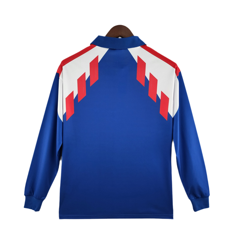 France 88/90 National Team Long Sleeve T-Shirt - Blue