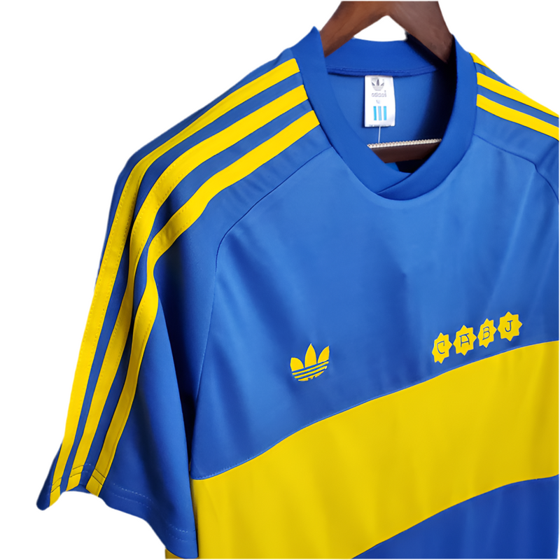 Maillot rétro Boca Juniors 1981 bleu et jaune -