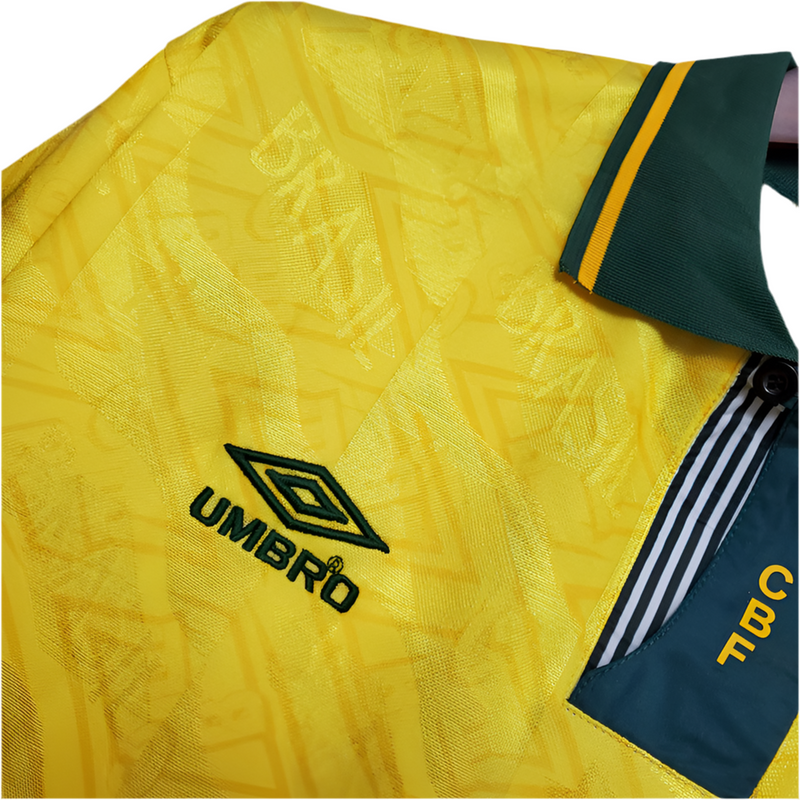 Maillot jaune rétro de l'équipe nationale brésilienne 1991/1993 -