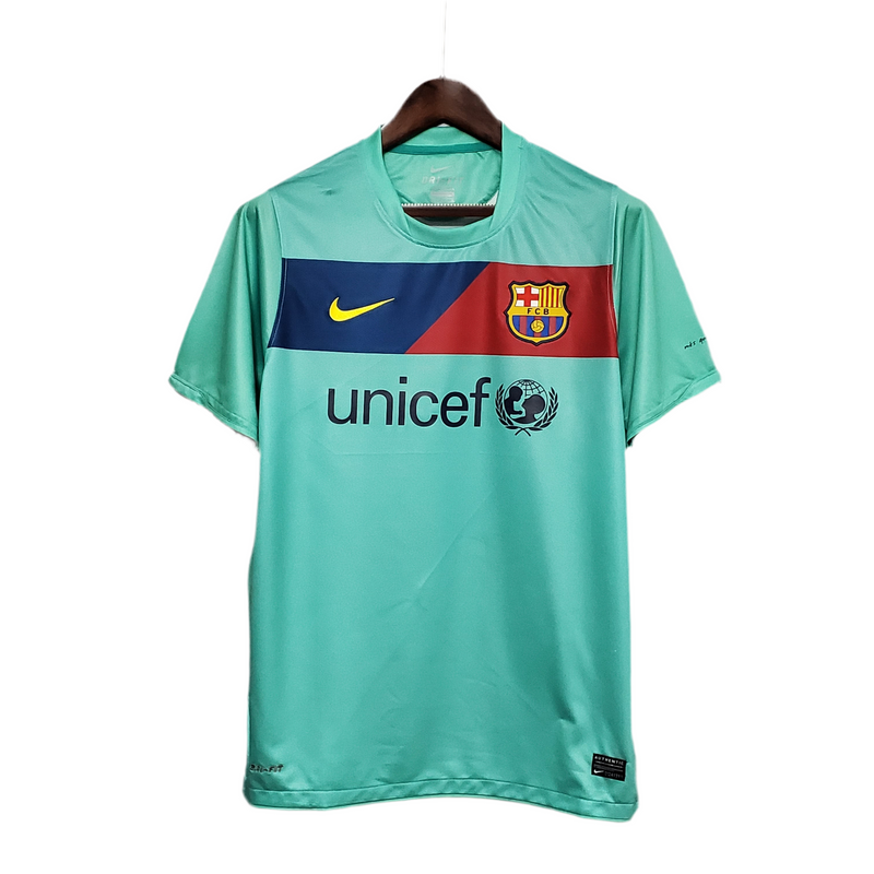 Barcelona Away Shirt 10/11 - Blue and Maroon