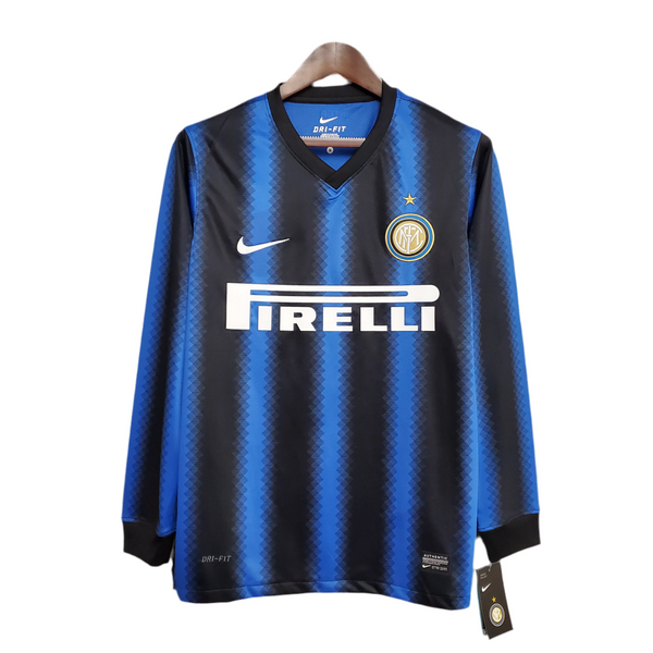 Maillot à manches longues Inter Milan I 10/11 - Bleu et Noir