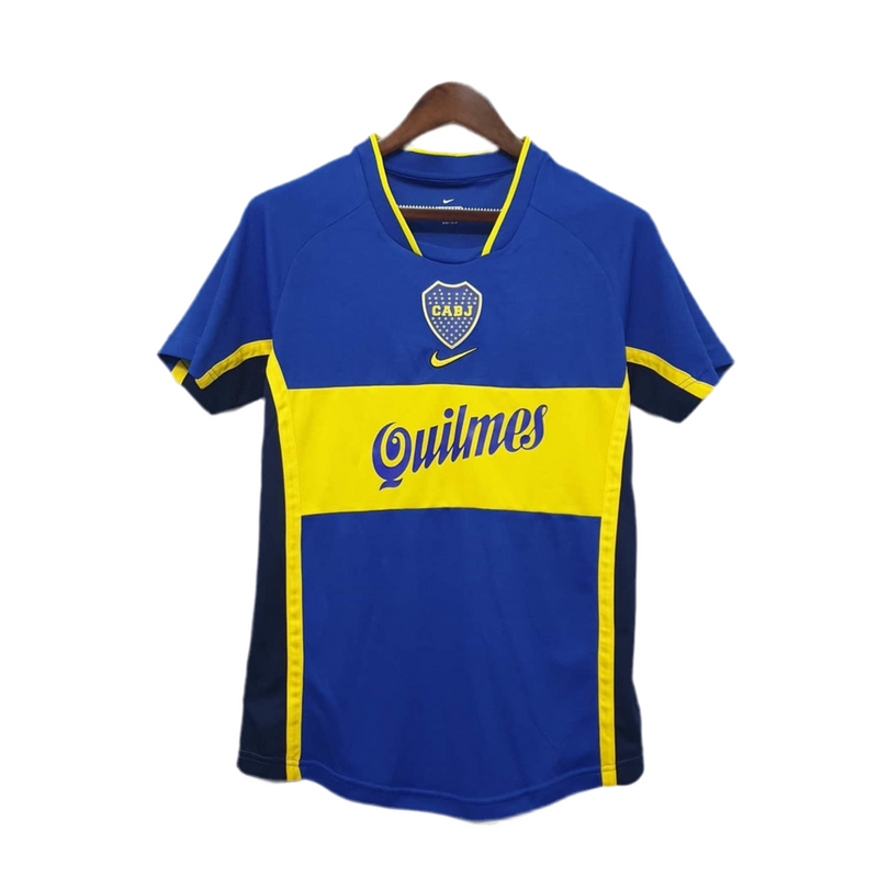 Maillot Boca Juniors Retro 2001 bleu et jaune -