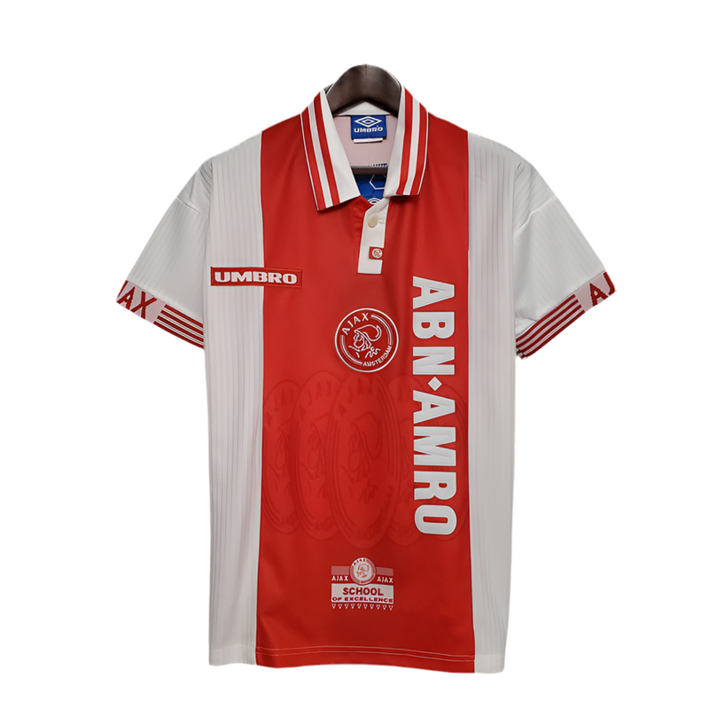 Camisola Ajax Retrô 1997/1998 - Vermelha e Branca