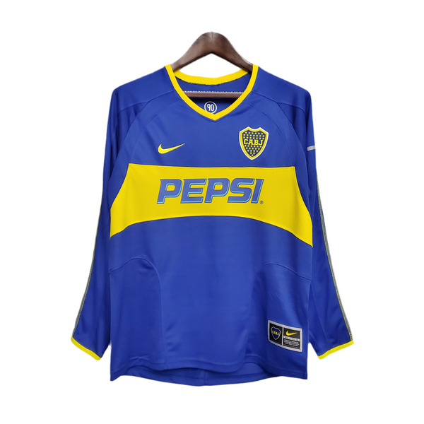 Maillot Boca Juniors 03/04 Manches Longues - Bleu et Jaune