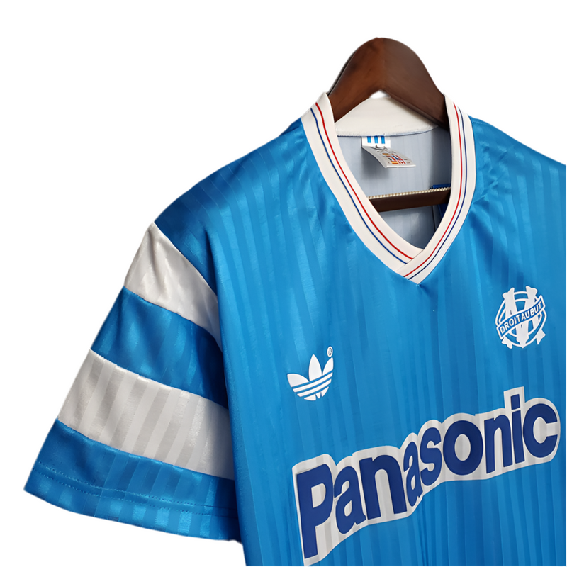 Camisola Marseille Retrô 1990 Azul -