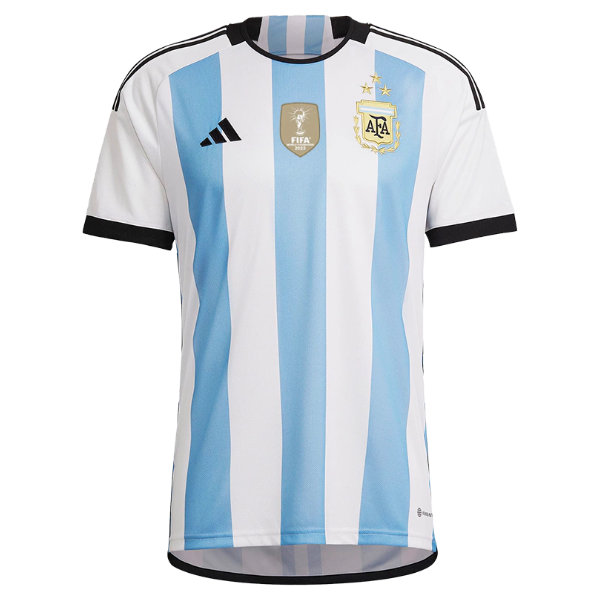 Argentina National Team Home Shirt [World Cup Patch] 2022 - Blue and White