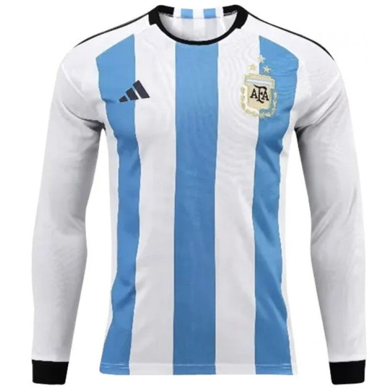 Maillot Argentine I 22/23 Manches Longues - Blanc et Bleu