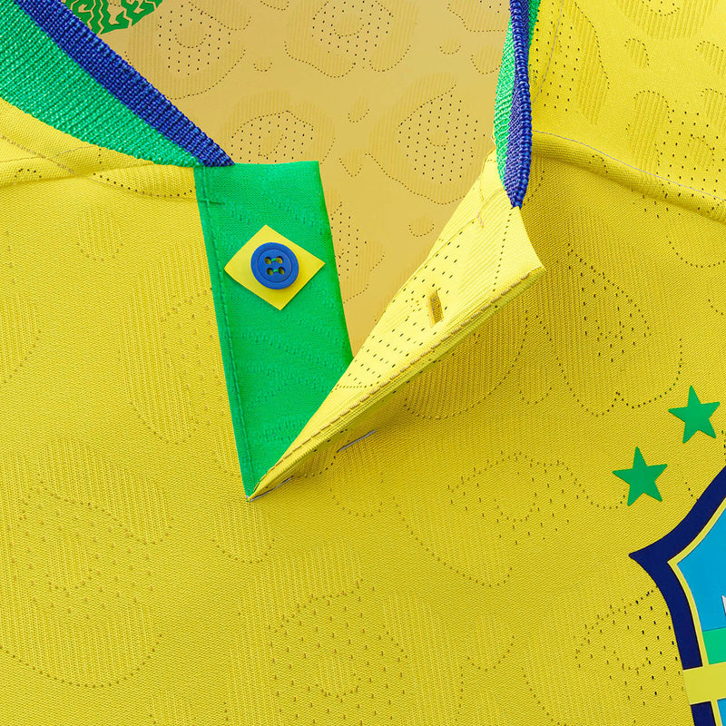 Brazil National Team Home Shirt 22/23 - Yellow with Patch