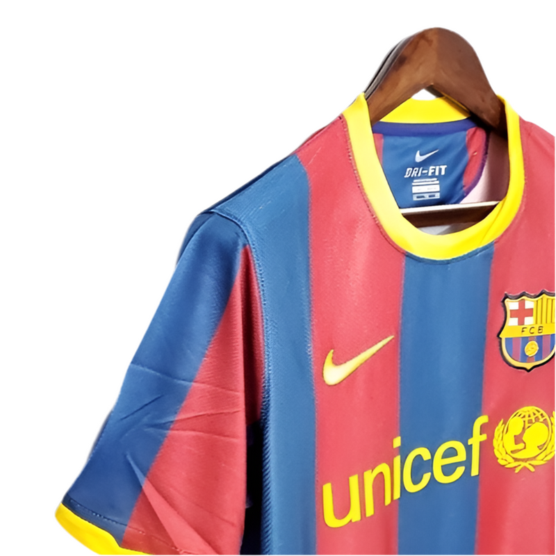 Barcelona Retro 2010/2011 Shirt - Blue and Maroon