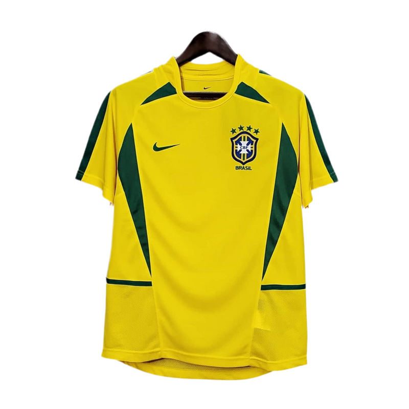 Camisola Seleção Brasileira Retrô 2002 Amarela -