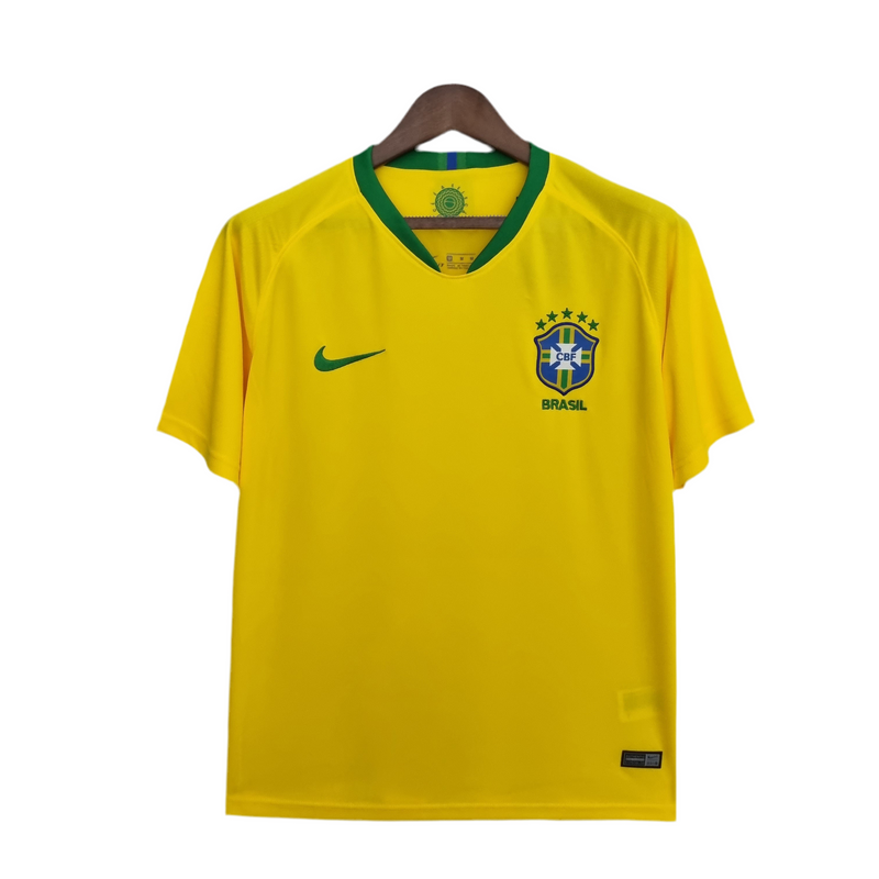 Camisola Seleção Brasileira Retrô 2008 Amarela -