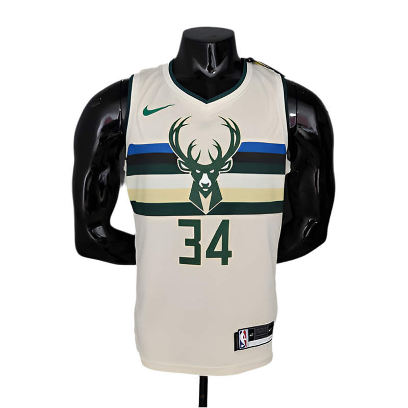 Débardeur NBA Milwaukee Bucks pour Homme - Beige