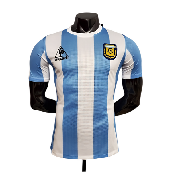 Camisola Argentina Retrô 1986 - Azul e Branca