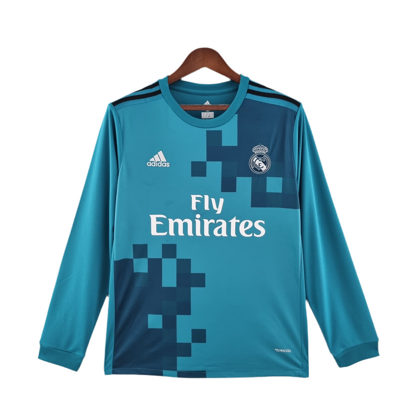 Real Madrid 17/18 Long Sleeve Jersey - Blue