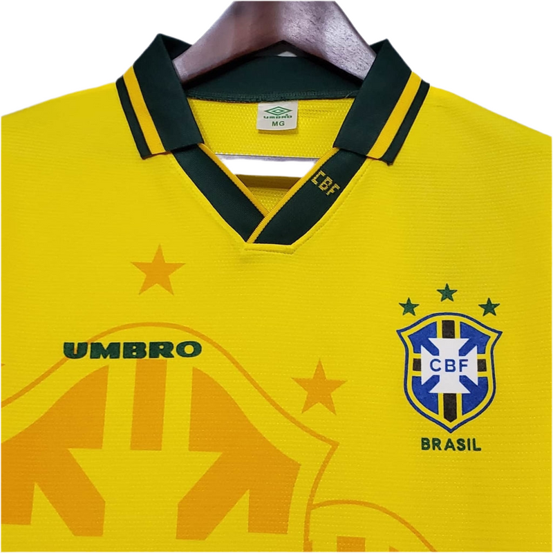 Maillot jaune rétro de l'équipe nationale brésilienne 1993/1994 -