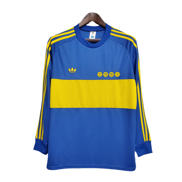 Maillot Boca Juniors 1981 à manches longues - Bleu