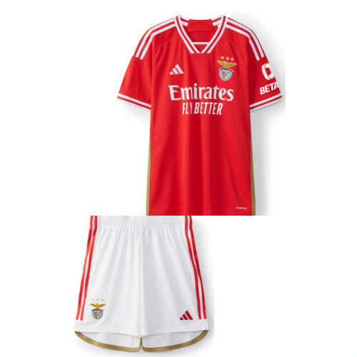 Benfica Home Shirt and Shorts 23/24 - Red and White