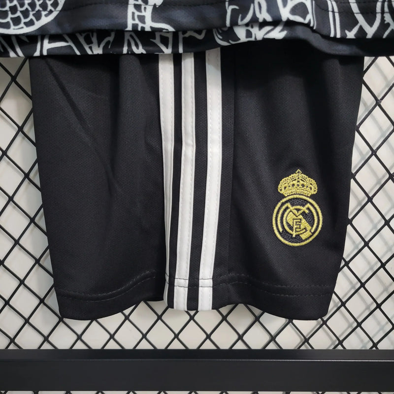 Kit Infantil Real Madrid Edição Dragão 23/24 - Preto