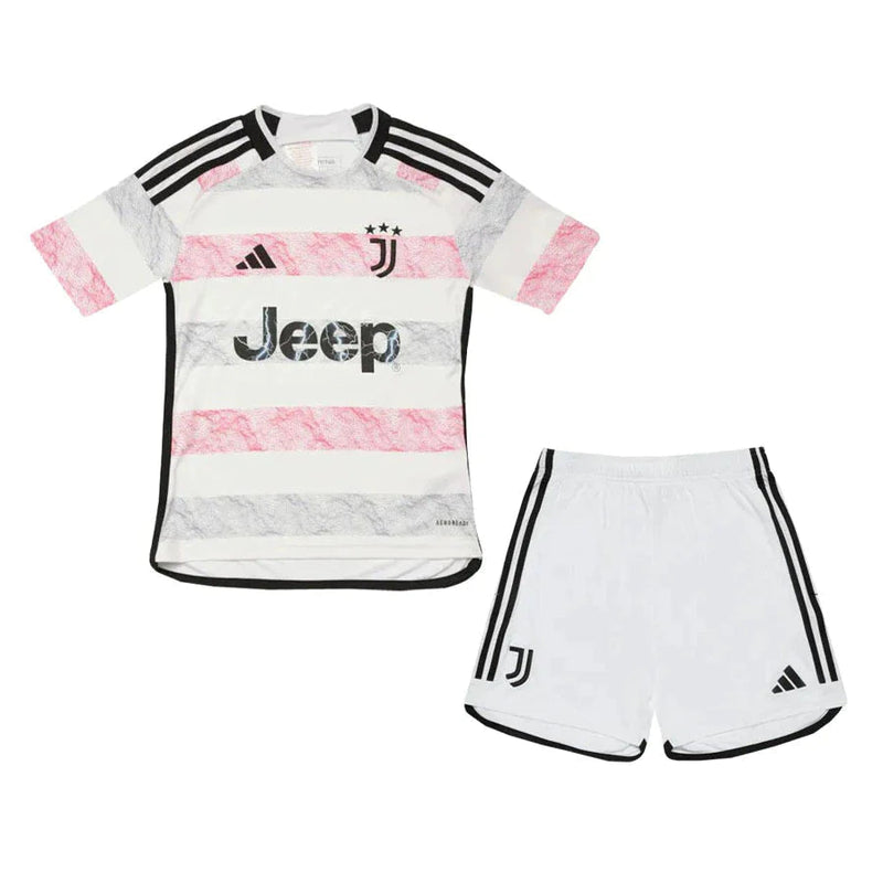 Juventus II Kids Kit 23/24 - Black, White and Pink