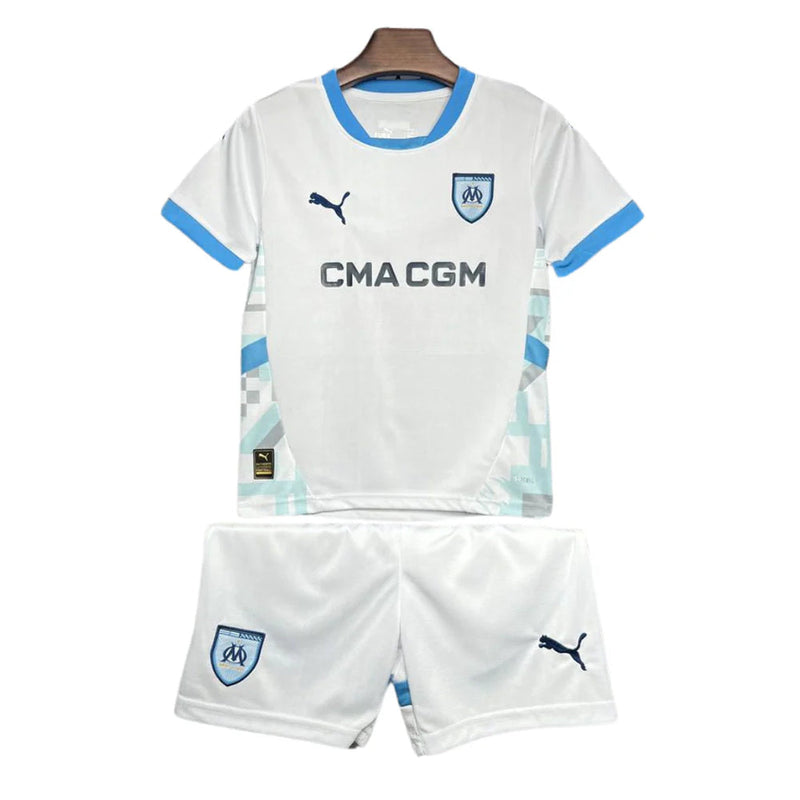 Tenue Enfant Olympique de Marseille I 24/25 - Blanc