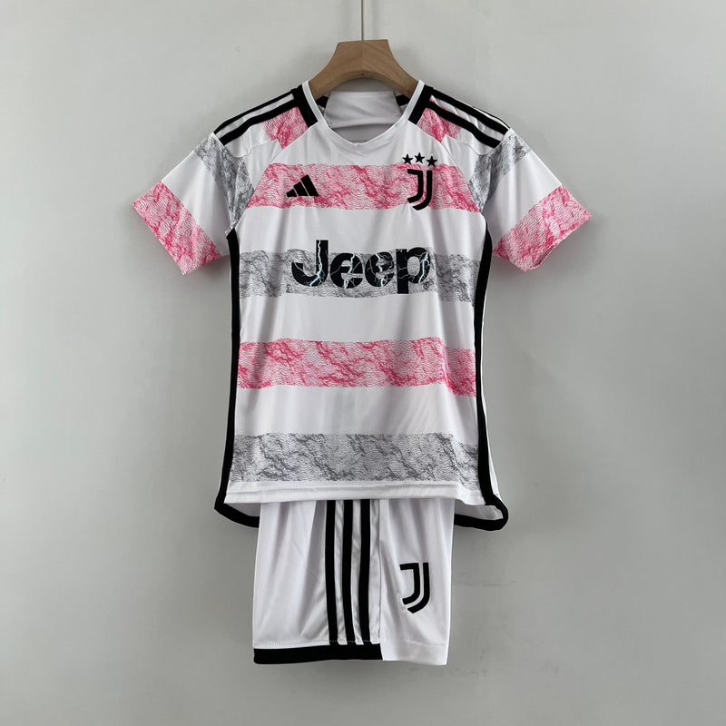 Juventus II Kids Kit 23/24 - Black, White and Pink